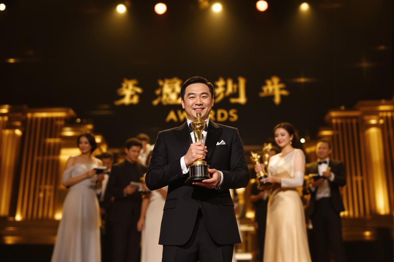 亚瑟影院在金鸡奖颁奖典礼上荣获最佳摄影奖现场照片